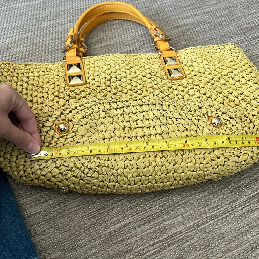 Michael Kors Santorini Woven Straw Tote Bag